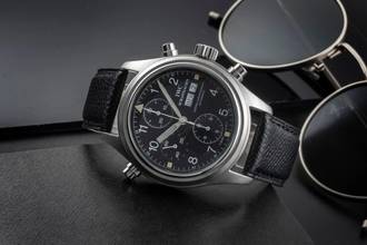 Thumbnail von IWC Fliegeruhr Doppelchronograph Edelstahl Black Dial Automatik Herrenuhr Ref. IW371302