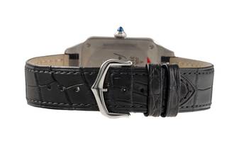 Thumbnail von Cartier Santos Dumont Black Lacquer Handaufzug Herrenuhr Ref. WSSA0046 B&P 2024