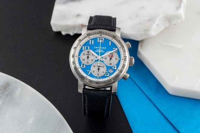  Chopard Mille Miglia Chronograph Titan Automatik Herrenuhr Ref. 16/8915/103 B&P 