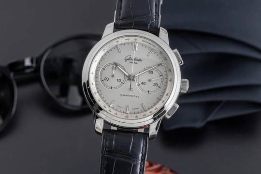 Glashütte Original Senator Chronograph XL Stahl Automatik Herrenuhr Ref. 39-34-21-42-04  