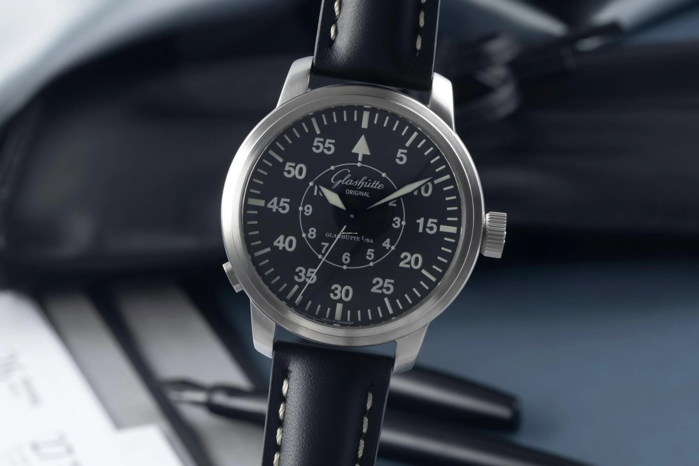 Glashütte Original Senator Navigator Automatik Edelstahl Automatik Ref 100-09-07-04-04 Papiere 2006