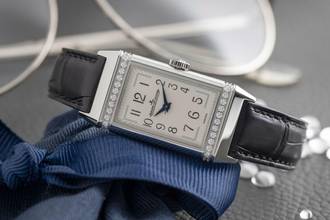 Thumbnail von Jaeger-LeCoultre Reverso Lady Stahl Quarz Diamonds Damenuhr Ref. Q3288420 201.8.47