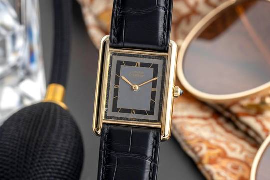  Cartier Tank Vermeil Silber vergoldet Quarz unisex Ref. 6 81006 Klassiker  