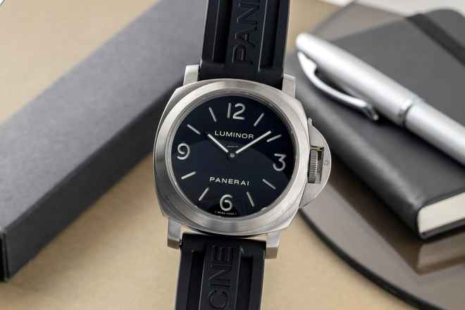  Panerai Luminor Base Titan Handaufzug Herrenuhr PAM00176 Papiere 2010  