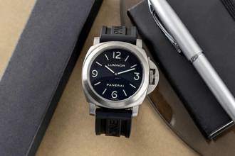 Thumbnail von Panerai Luminor Base Titan Handaufzug Herrenuhr PAM00176 Papiere 2010