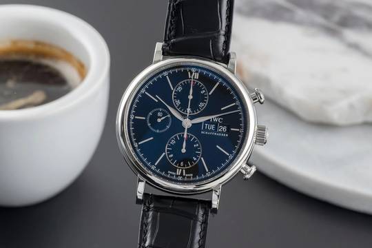  IWC Portofino Chronograph Stahl Automatik Herrenuhr Ref. IW391010 Papiere 2016  
