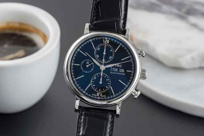  IWC Portofino Chronograph Stahl Automatik Herrenuhr Ref. IW391010 Papiere 2016  