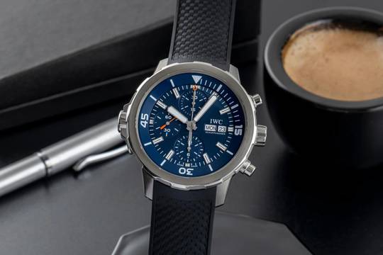  IWC Aquatimer Chronograph Cousteau Chronograph Stahl Automatik Herrenuhr Ref. IW376805 B&P 
