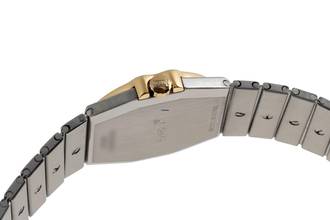 Thumbnail von Chopard St. Moritz Stahl / Gold MOP Diamanten Medium Size Ref. 8023 B&P 1985 Klassiker