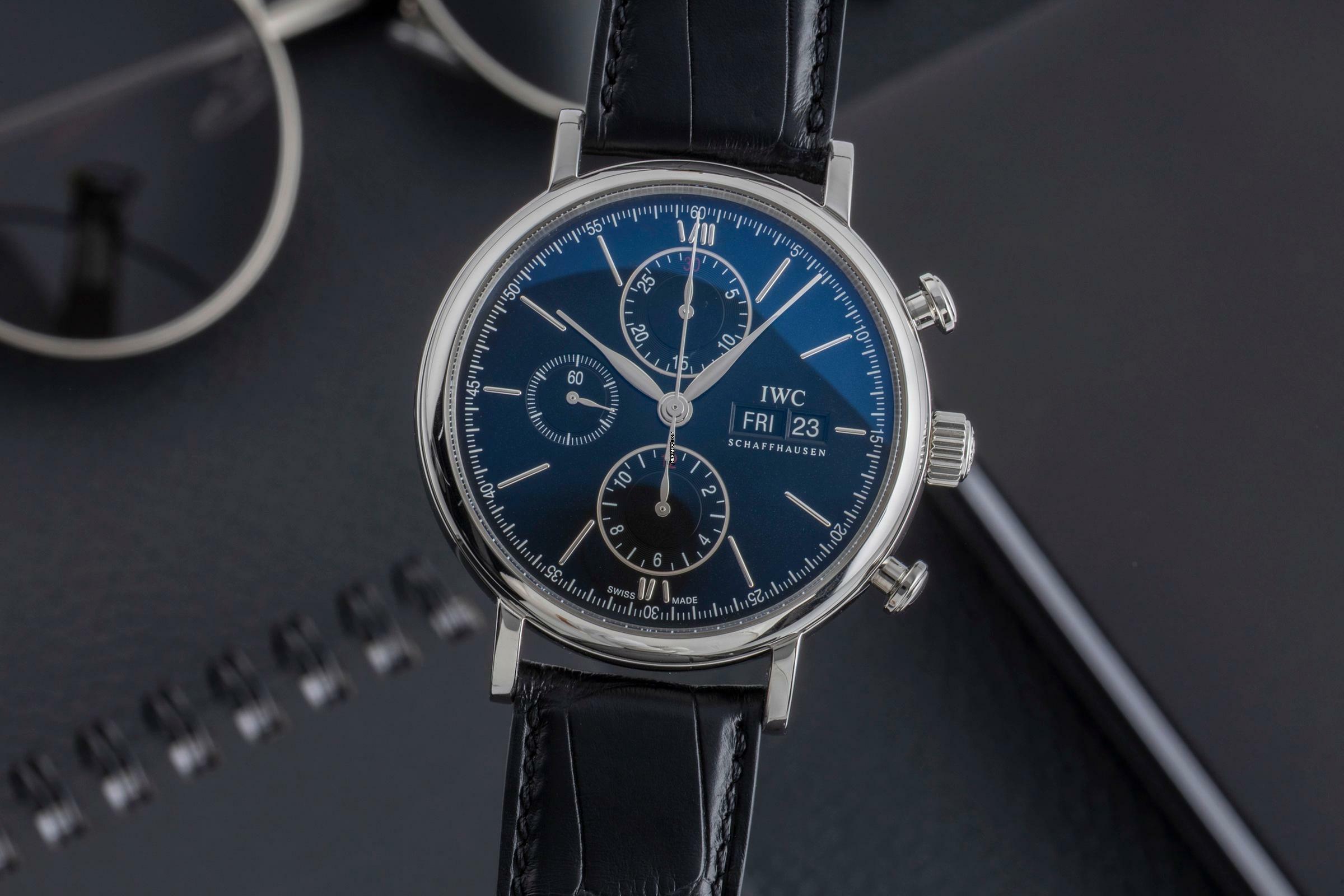 IWC Portofino Chronograph Stahl Automatik Herrenuhr Ref. IW391010