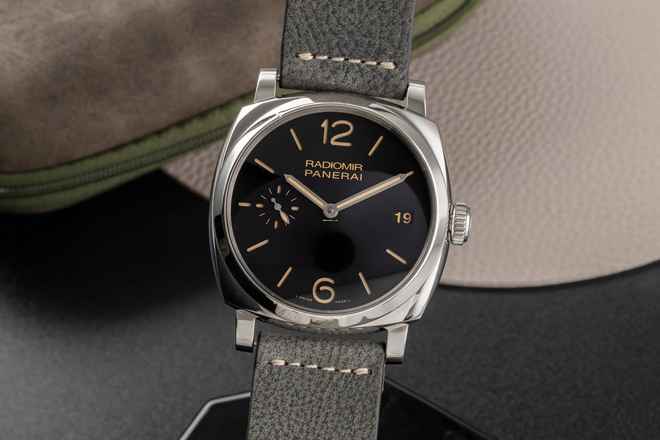  Panerai Radiomir 1940 3 Days Stahl Handaufzug Herrenuhr PAM00514 B&P 2016  