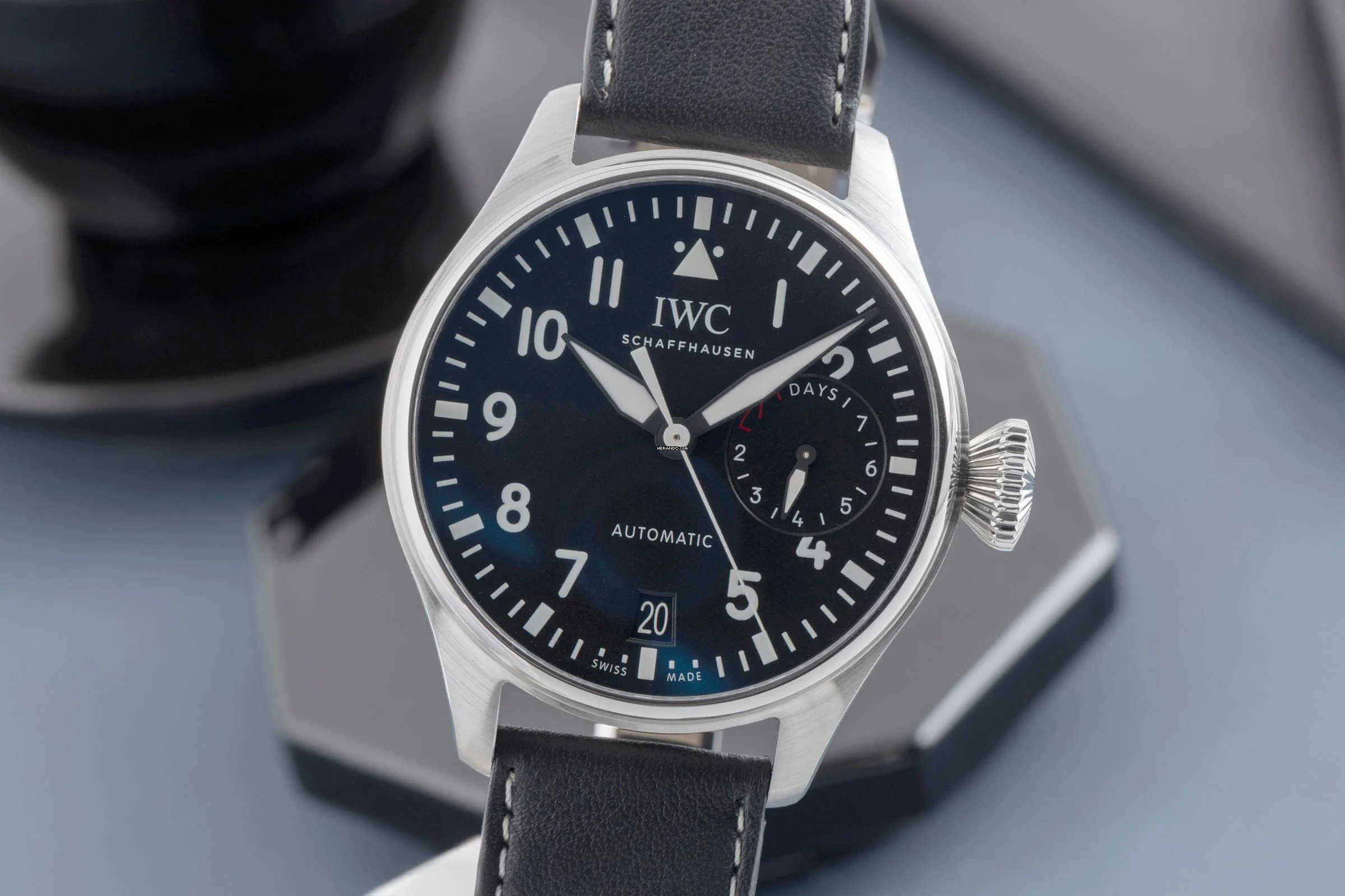 IWC Große Fliegeruhr Big Pilot Automatik 7 Days Edelstahl Herrenuhr Ref. IW500912 B&P 2017