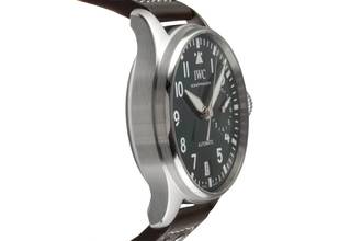 Thumbnail von IWC Große Fliegeruhr Big Pilot Stahl Automatik Green Dial Herrenuhr Ref. IW501015 NP. 13900 