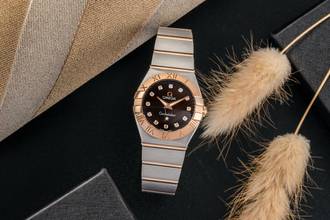 Thumbnail von Omega Constellation Quartz Stahl / Gold Quarz Diamonds Ref. 123.20.24.60.63.001 Papers