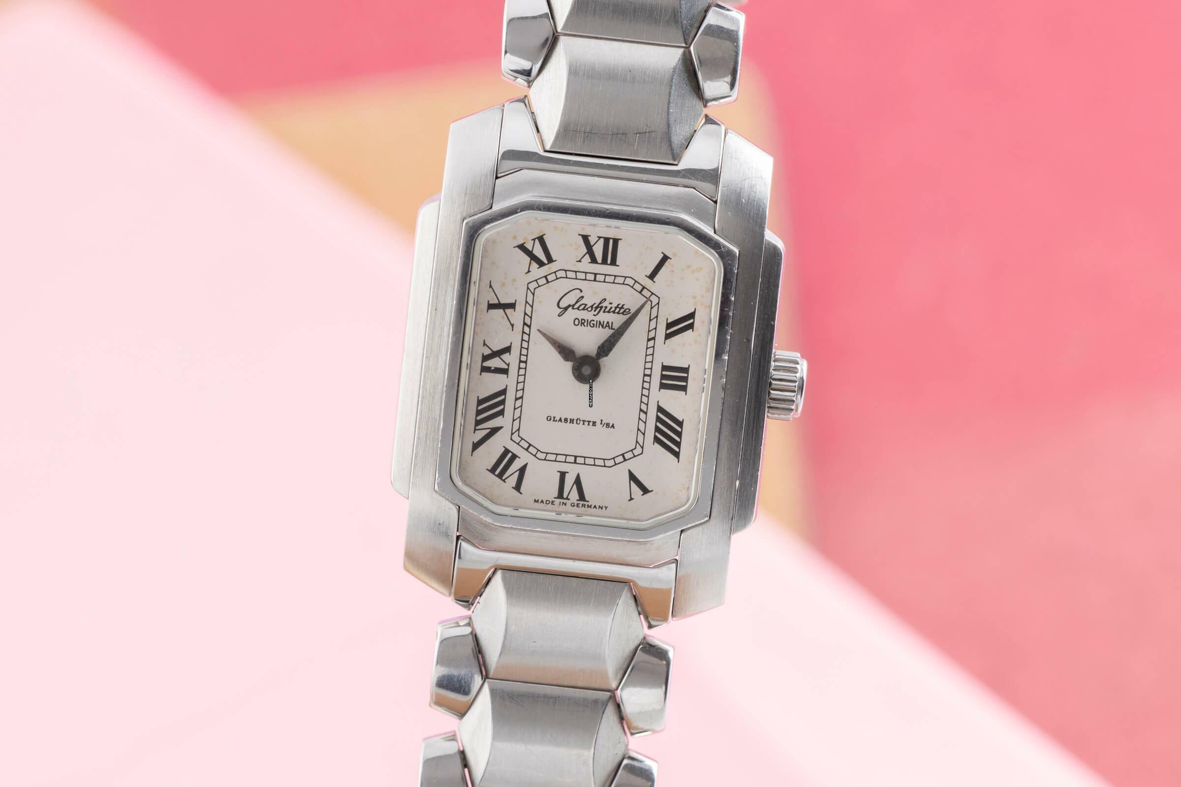 Glashütte Original Senator Lady Karreé Handaufzug Ref. 21-01-01-01-04 Papiere