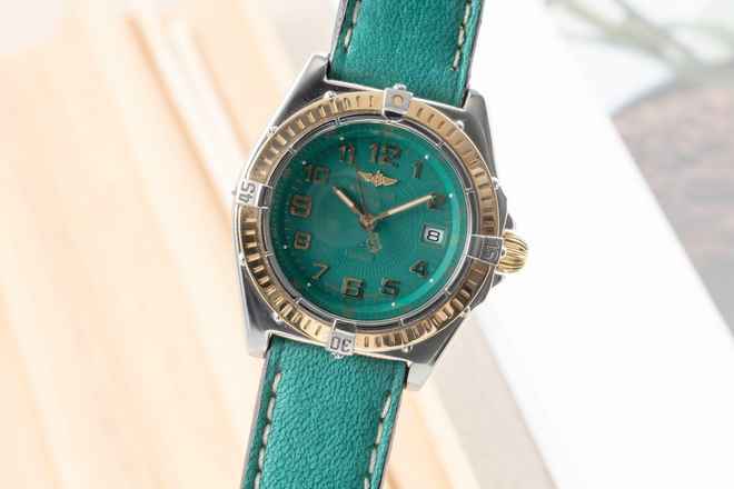  Breitling Wings Lady Cockpit Stahl Gold Damenuhr Ref. D67050 Papiere 1997  