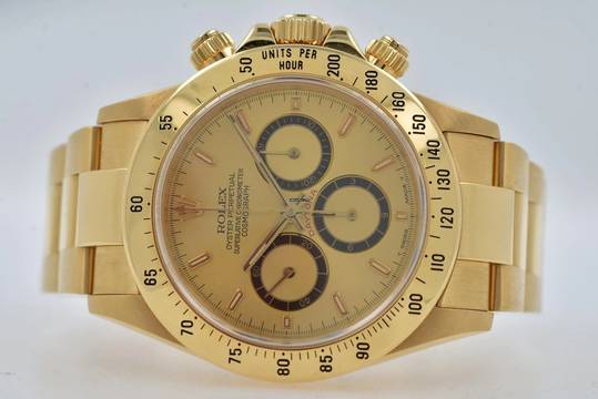  Rolex Daytona Cosmograph 4 Liner Lines Dial 18k Yellow Gold LC100 Full Set 200er bezel </h1> 