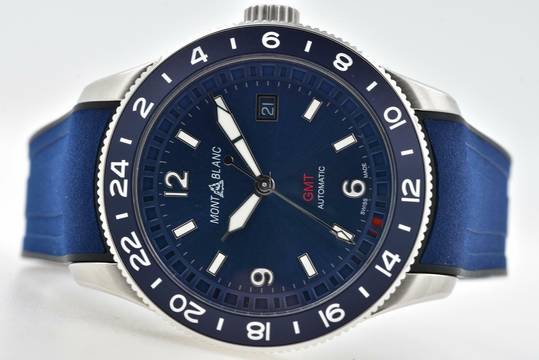  Montblanc 1858 GMT Blue Dial 129617 </h1> 