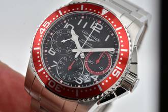Thumbnail von Longines HydroConquest Hydro Conquest Chronograph L3696 Black Dial Red Bezel