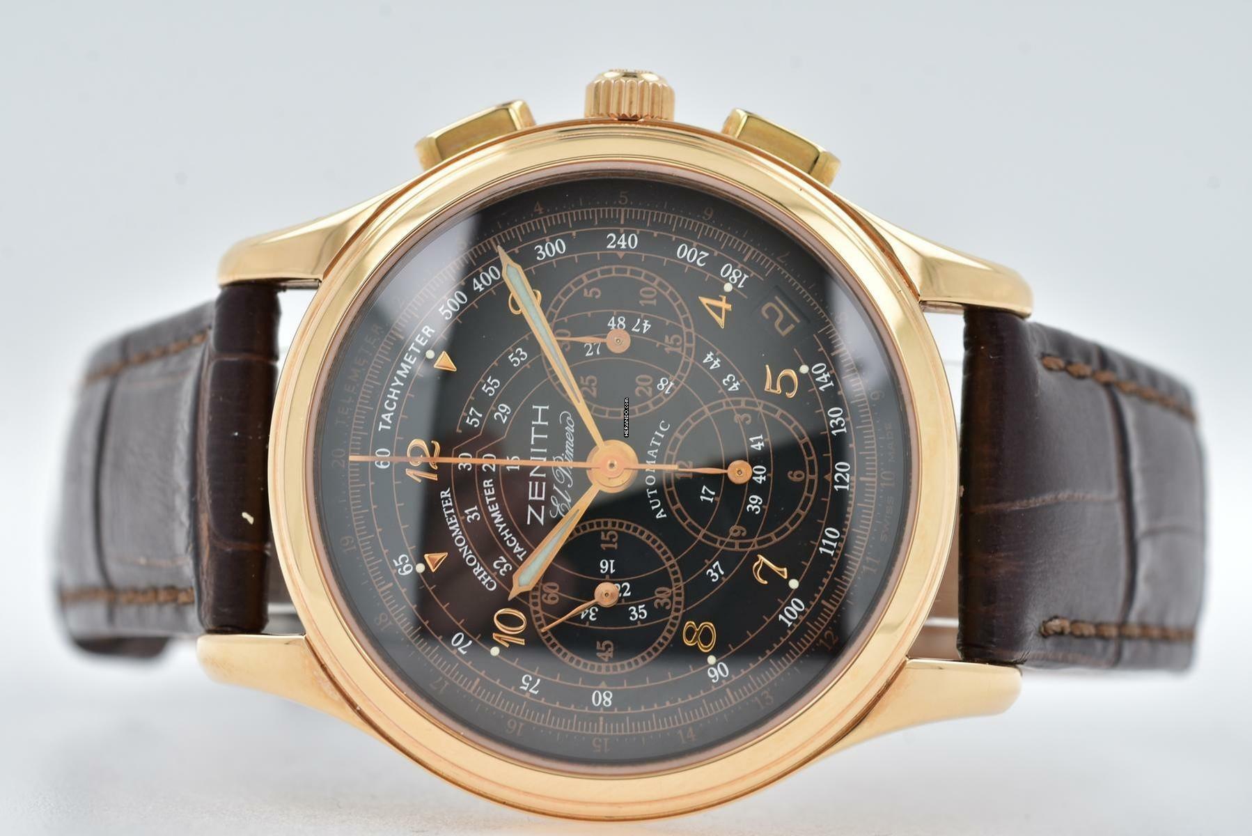 Zenith El Primero Chronograph Chronomaster 18k Rose Gold Limited Edition 750pcs 17.0500.400/21 </h1>