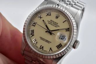 Thumbnail von Rolex Datejust 36 Oyster Perpetual Datejust 16220 Cream Dial </h1>