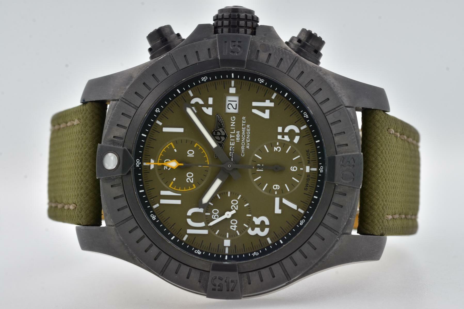 Breitling Avenger Chronograph 45 Night Mission V13317101L1X1 Green Dial </h1>