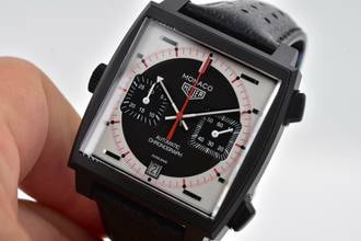 Thumbnail von TAG Heuer Monaco Stopwatch Chronograph Limited Edition Black Dial CAW218F.FC6356 </h1>