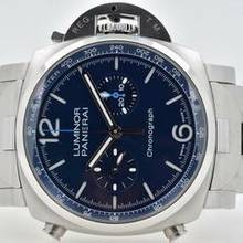 Thumbnail von Panerai Luminor Chronograph 44mm PAM 1110 Blue Dial Bracelet </h1>