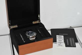 Thumbnail von Panerai Luminor Chronograph 44mm PAM 1110 Blue Dial Bracelet </h1>