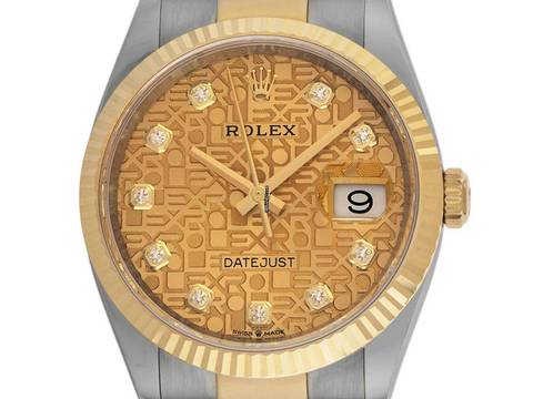  Rolex Datejust 36 Jubilee Diamanten Ref.126233 2024 Full Set Ungetragen  