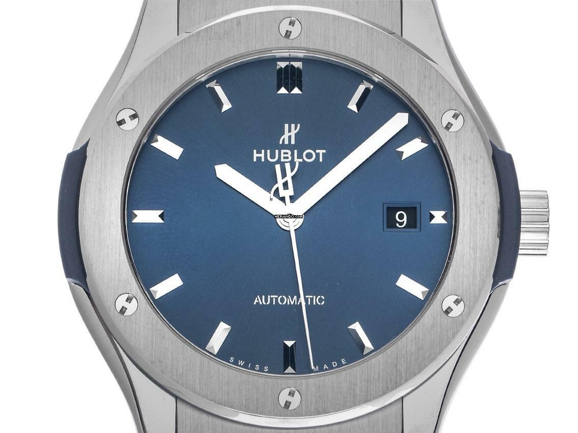 Hublot Classic Fusion Blue Titan Ref.542.NX.7170.RX 2025 Full Set Ungetragen