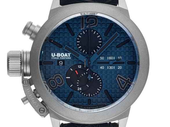  U-Boat Classico 45 Titanium Tungsten Blue Ref.3003 Full Set Neu 