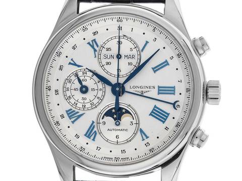  Longines Master Collection Chronograph Mondphase Ref.L2.773.4.71.2 2025 Full Set Ungetragen 