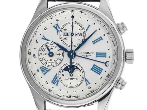  Longines Master Collection Chronograph Mondphase Ref.L2.773.4.71.2 2025 Full Set Ungetragen 