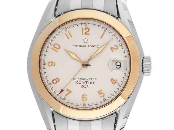  Eterna Matic Kontiki 1858 red Ref.633.1573 1998 original Box wie Neu Vintage 