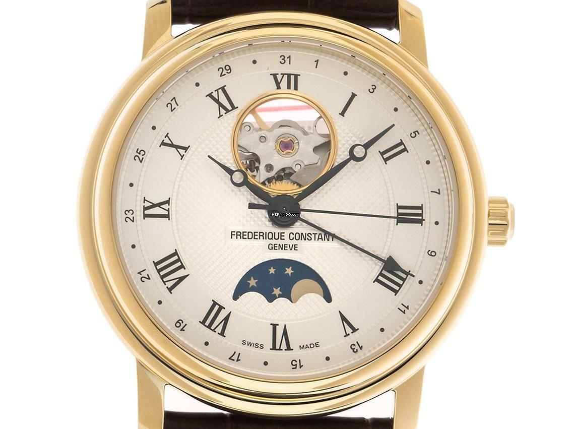 Frederique Constant Classic Heart Beat Mondphase Ref.FC-335MC4P5 Full Set Neu