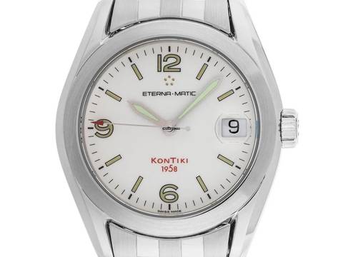  Eterna Matic Kontiki 1858 red Ref.1571-41 1998 original Box sehr gut Vintage 