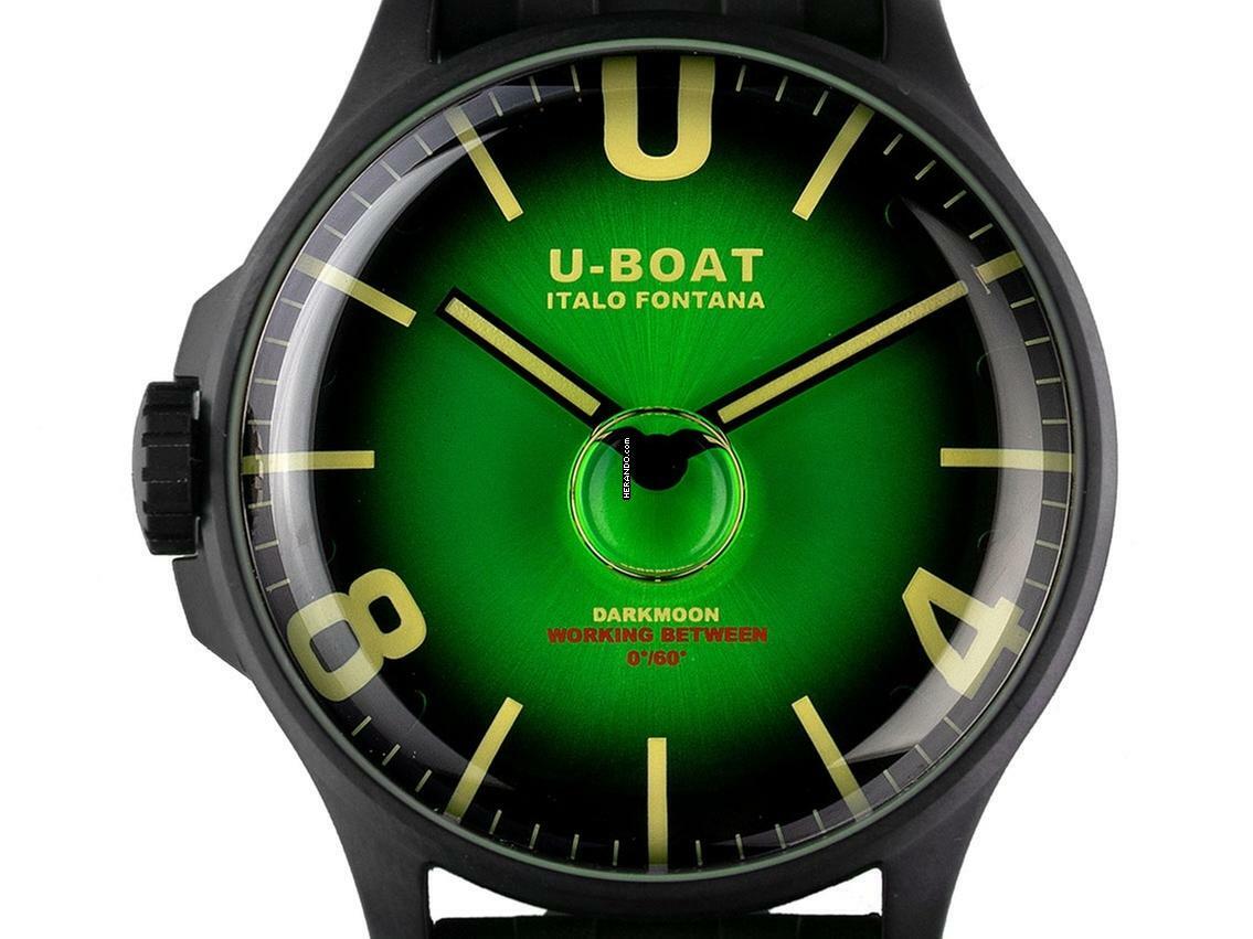U-Boat Darkmoon BK schwarz PVD Ref.8698/D Full Set Neu