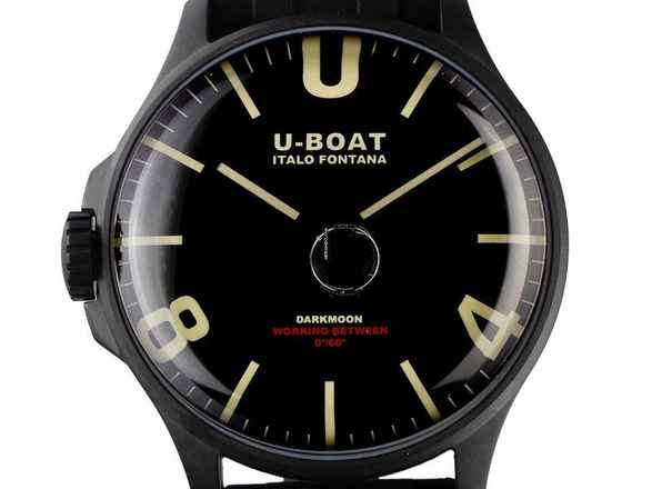  U-Boat Darkmoon BK schwarz PVD Ref.8464/D Full Set Neu 