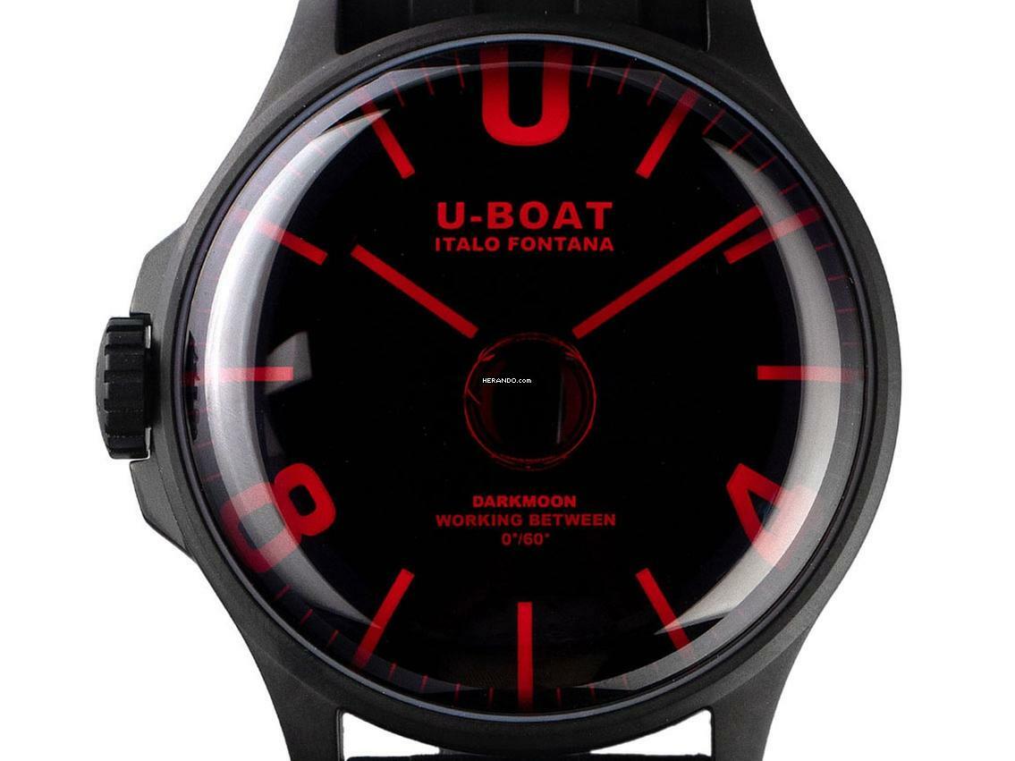 U-Boat Darkmoon Red Glass Ref.8466/D Full Set Neu