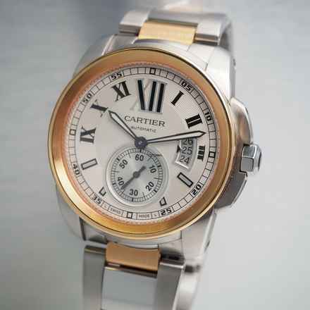  Cartier Calibre de Cartier W7100036 Stahl/Rosegold 18k B+P NEU ungetragen  