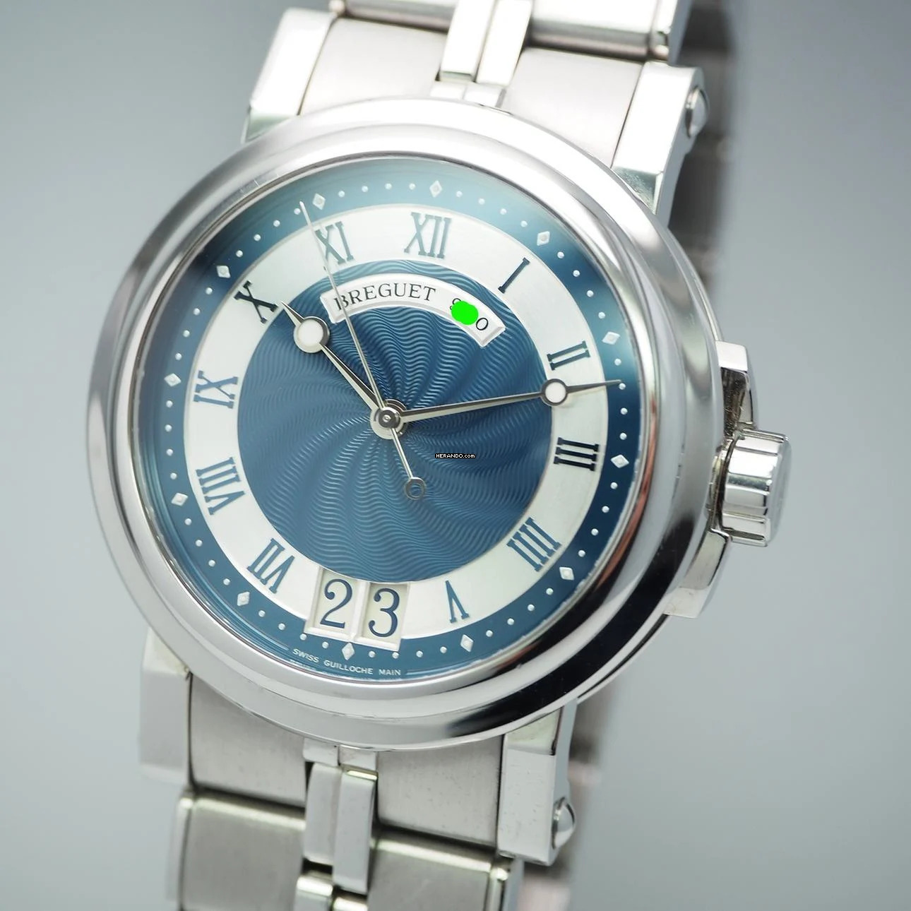 Breguet Marine Grande Date BLUE 5817ST Stahl/Stahl Box+Papiere </h1>