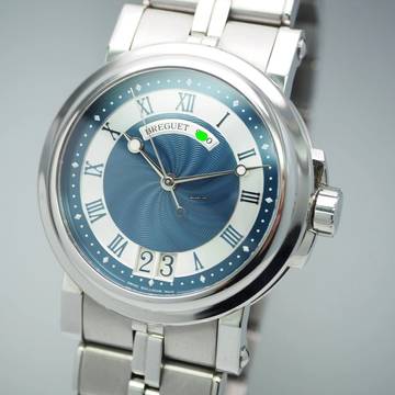 Breguet Marine Grande Date BLUE 5817ST Stahl/Stahl Box+Papiere </h1> 