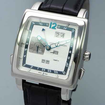  Ulysse Nardin Quadrato Dual Time Perpetual Calendar Quadrato 320-90 WG18k/750 Box+UN Servicepapers  
