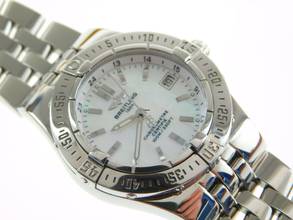 Thumbnail von Breitling Galactic 30 Starliner / Galactic 30 mit Perlmuttzifferblatt Alle Papiere WEMPE 2008 </h1>