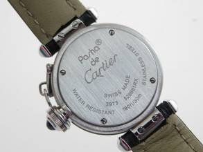 Thumbnail von Cartier Pasha Lady 2973 mit Krokoband und Cartier Faltschließe im Top Zustand </h1>