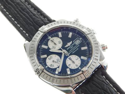  Breitling Chronomat Evolution 44 mm mit schwarzem Zifferblatt im Full Set Top Zustand </h1> 