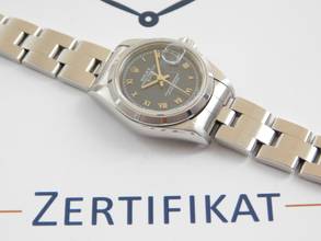 Thumbnail von Rolex Oyster Perpetual Lady Date 26 mm blau - römisch Saphirglas Schnellschaltung von 1997 </h1>