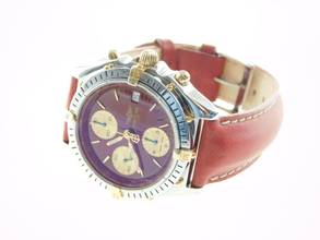 Thumbnail von Breitling Chronomat Stahl Gold rotes Blatt Der Klassiker im Top Zustand Echte Rarität </h1>