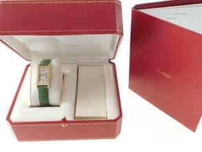 Thumbnail von Cartier Tank Américaine 18 Kt Gelbgold Tank Américaine mit original Brillantbesatz & Faltschließe Tresoruhr Full S </h1>